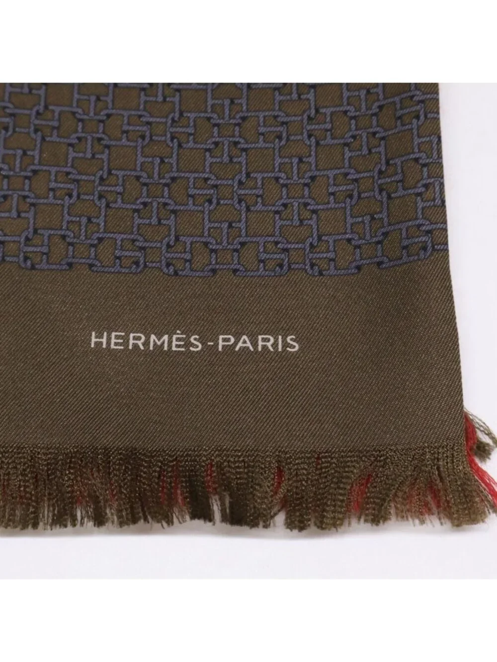Hermes Allover Silk Wool Shawl Scarf